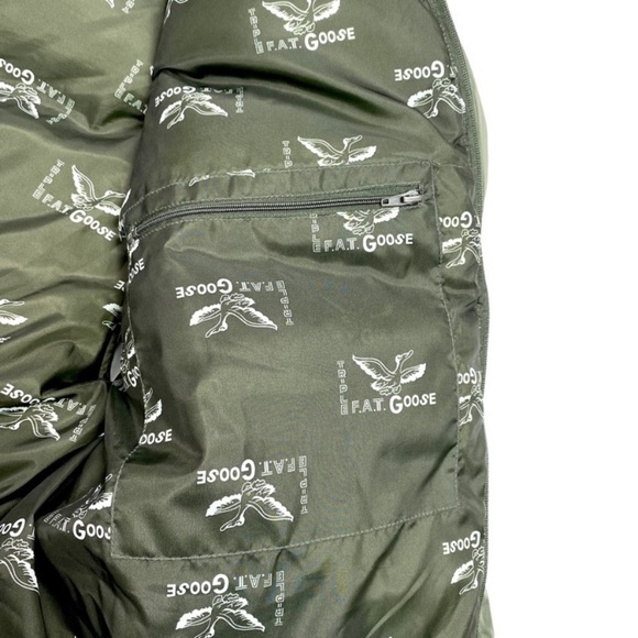 TRIPLE F.A.T. Goose Duck down Puffer Color-block Vest in Green with Black - Picture 7 of 11
